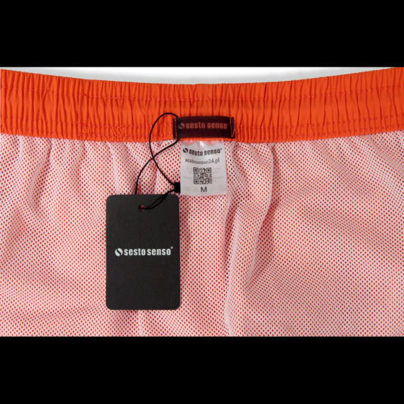 Sesto Senso costume da bagno uomo shorts mare ad asciugatura rapida tasche orange