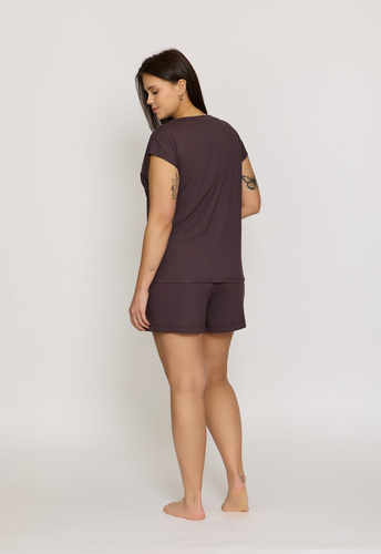Shorts pigiama Mefemi Mila PDI1 viscosa morbidi comfort brown