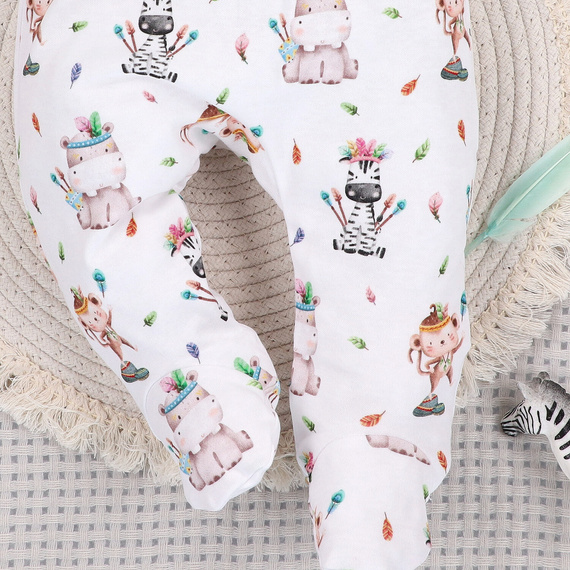 ABN-5542 Nini Happy Animals - mezza nanna in cotone biologico per neonati - comfort, sicurezza, ecocompatibilità