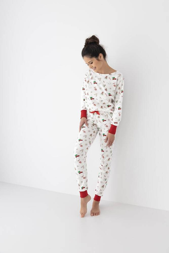 Pigiama donna Samantha Sensis -ecru