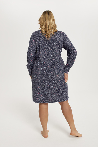 Camicia da notte a maniche lunghe Flora Moda italiana - stampa