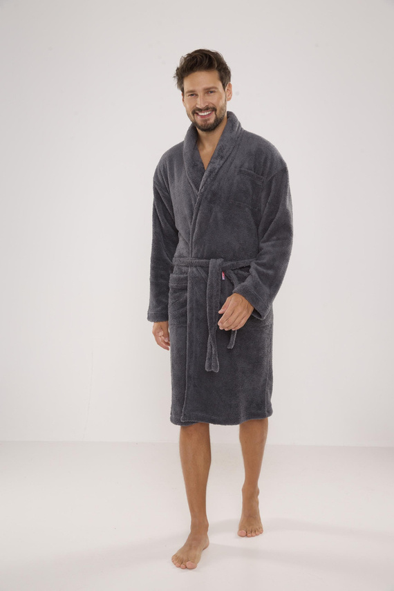 811 Accappatoio in felpa da uomo De Lafense - grigio