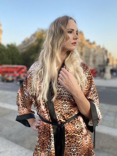 417 Valentina vestaglia da donna Forex - beige