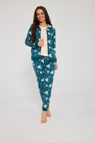 Cornette Betty 355/512 pigiama donna 3 pezzi 100% cotone marine