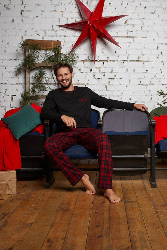 Pigiama da uomo Zeman Italian Fashion - nero/stampa