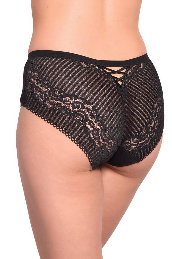 Gabidar 210 Slip Donna Neri in Cotone con Pizzo e Fiocco Decorativo