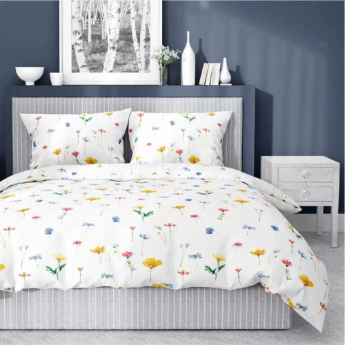 5486 A Detexpol Satin Stories biancheria da letto bianca| 100% cotone, trama di raso, cerniera, confezione regalo