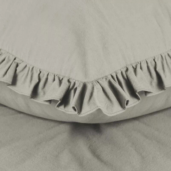 Biancheria da letto in cotone con volant Eurofirany 100% cotone con cerniera beige