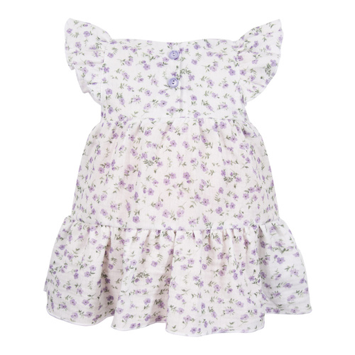 Abito Eevi in mussola di prato - manica corta, fiori piccoli, leggero