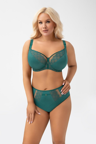 Reggiseno soft Gorsenia G004 Kasja verde – forte sostegno per seno grande