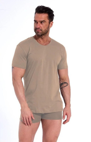 202 New Cornette beige - T-shirt da uomo in cotone, taglio classico
