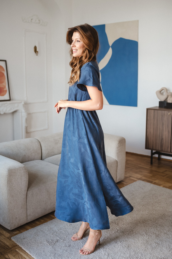 Milk & Love Lovely Dress Long abito premaman e per allattamento blu navy