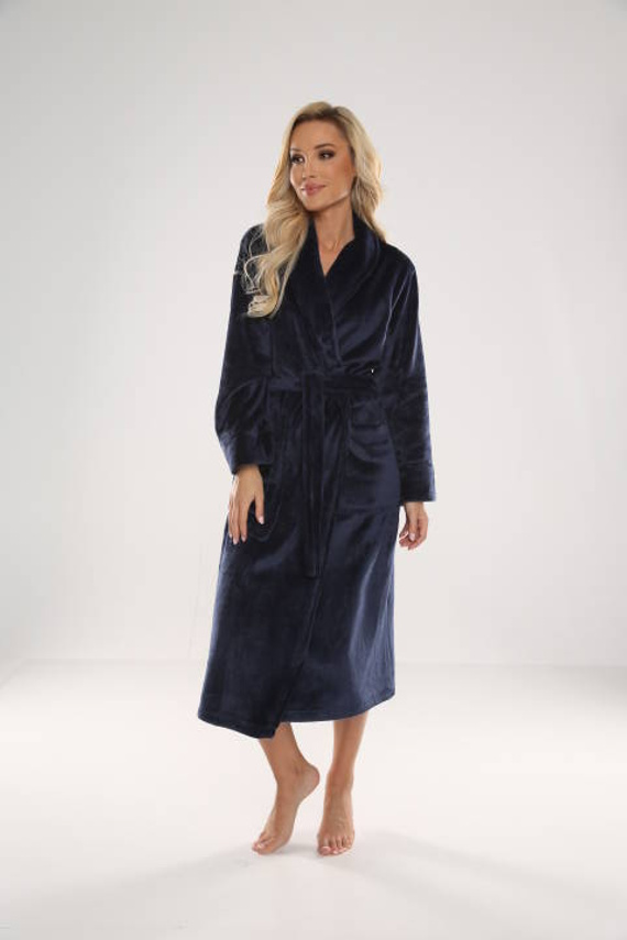628 Accappatoio da donna Abigail Long Forex - blu navy