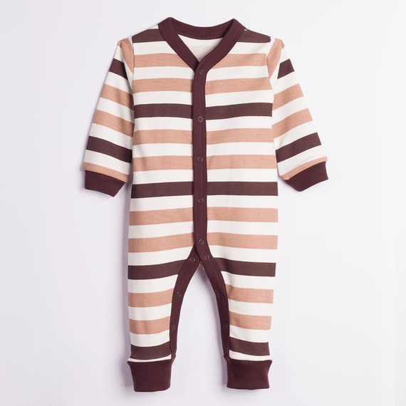 227033 Nicol BENEK Pagliaccetto senza piedini 100% cotone a righe per bambino