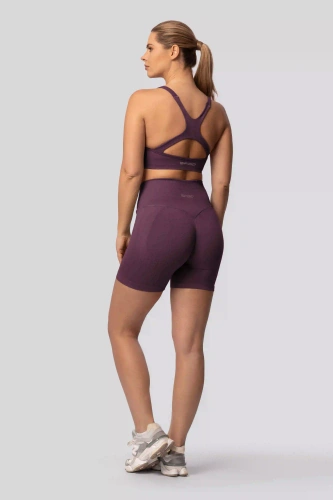 Spaio PUSH-UP PRO shorts modellanti senza cuciture vita alta fitness plum