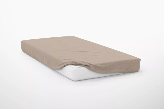 Lenzuolo con angoli in microsatin Poly Detexpol liscio e pratico taupe 