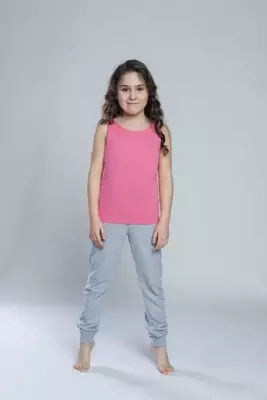 T-shirt Tola per ragazze, cinturino largo Moda Italiana- rosa