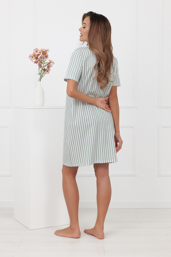 Camicia da notte donna Genna Italian Fashion 100% cotone righe