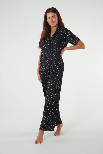 Ria Pigiama donna manica corta, pantaloni lunghi Moda italiana - stampa