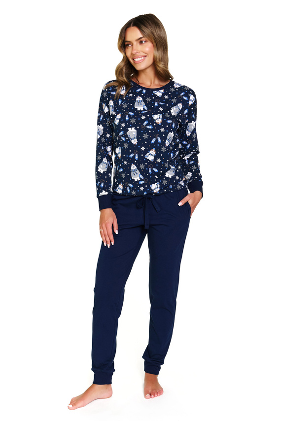 5272 Pigiama da donna Doctor Nap - Cozy Bear, in cotone, manica lunga e pantaloni