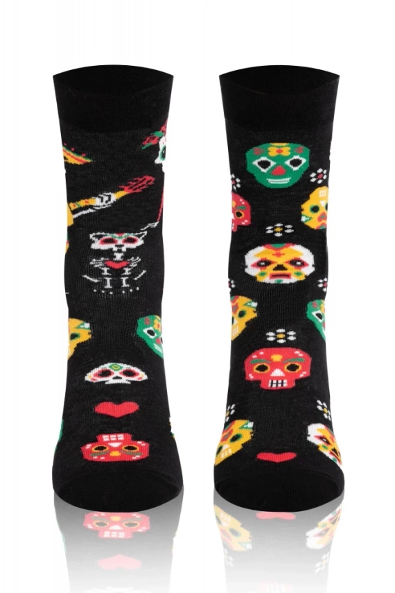 S134D Muerto Calze lunghe Moda Italiana - nero