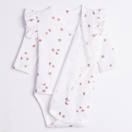 Nicol Hania 226094 Body incrociato manica lunga fiori crema