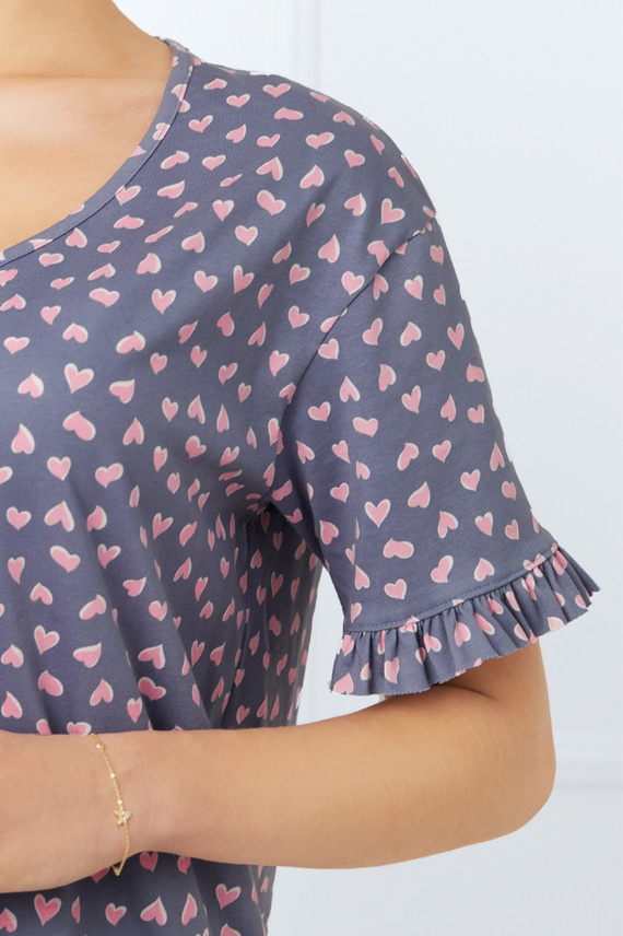 Camicia da donna Lotte a maniche corte Moda italiana - stampa