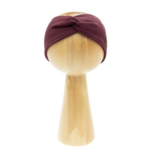 217066 Fascia per capelli a coste in cotone Alisa Nicol - bordeaux