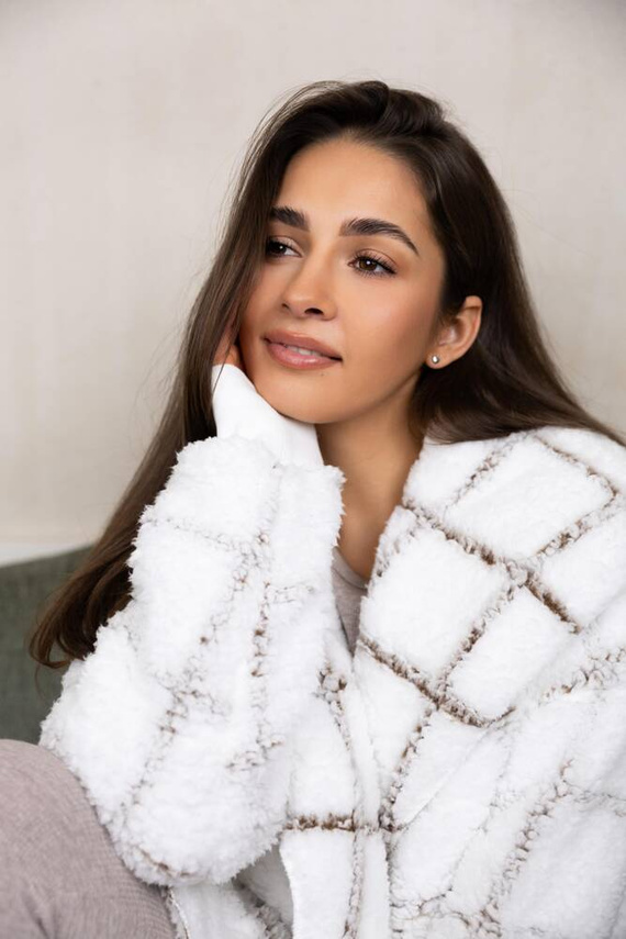 Sensis Delphine - Cardigan a righe bianche