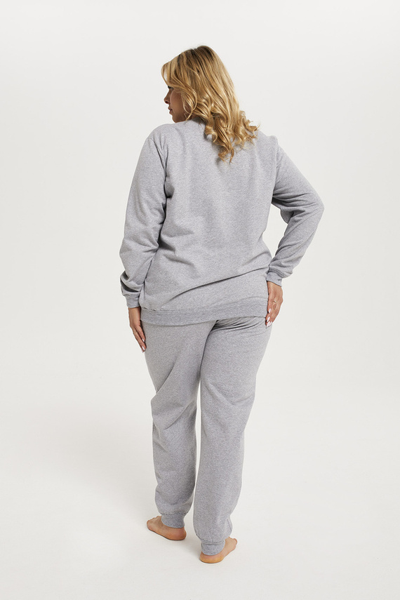 Fox Set lungo da donna. manica, lunghezza. pantaloni Moda Italiana - melange