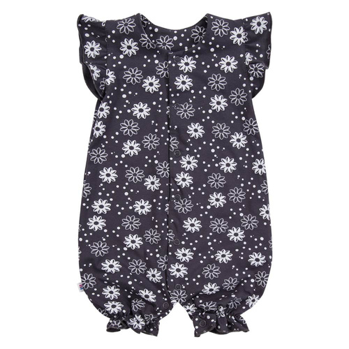 Ramponi per bambina EEVI - grafite con fiori, 100% cotone