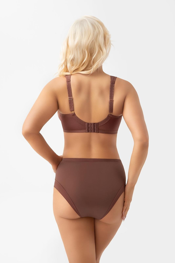 Slip da donna Gorsenia K442/1 Luisse cioccolato vita alta pizzo