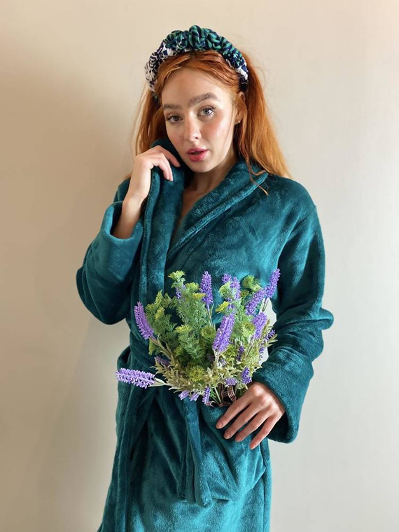 628 Accappatoio da donna Abigail Long Forex - verde