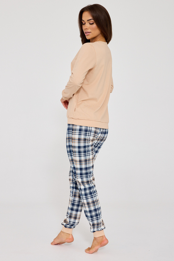 671/425 Pigiama donna Cornette Bears | Cotone, stampa orsetti, pantaloni a quadri