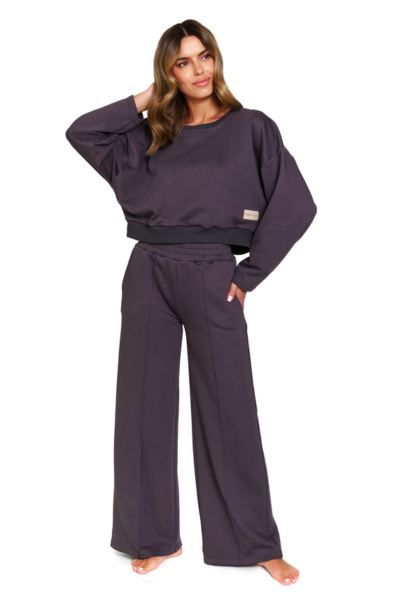 7360 Doctor Nap - Tuta da donna in cotone con pantaloni larghi | Produzione polacca - fume