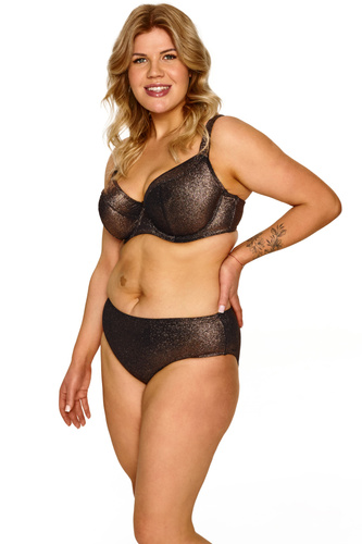Reggiseno Big Soft Lupoline Alessia Marrone Morbido con Ferretto Plus Size