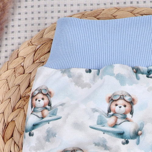 NINI Baby Bear Pilot pantaloni lunghi per neonati in cotone organico 100% ABN-5750/PIL