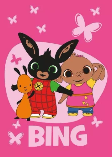 Coperta in pile per bambini Bunny Bing Bunny Jerry Fabrics | Microfibra, morbida e leggera