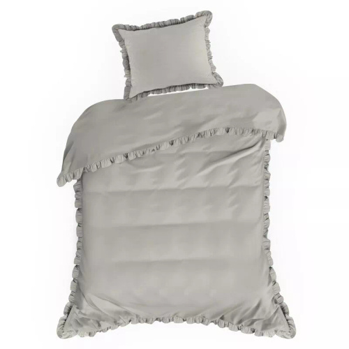 Biancheria da letto in cotone con volant Eurofirany 100% cotone con cerniera beige