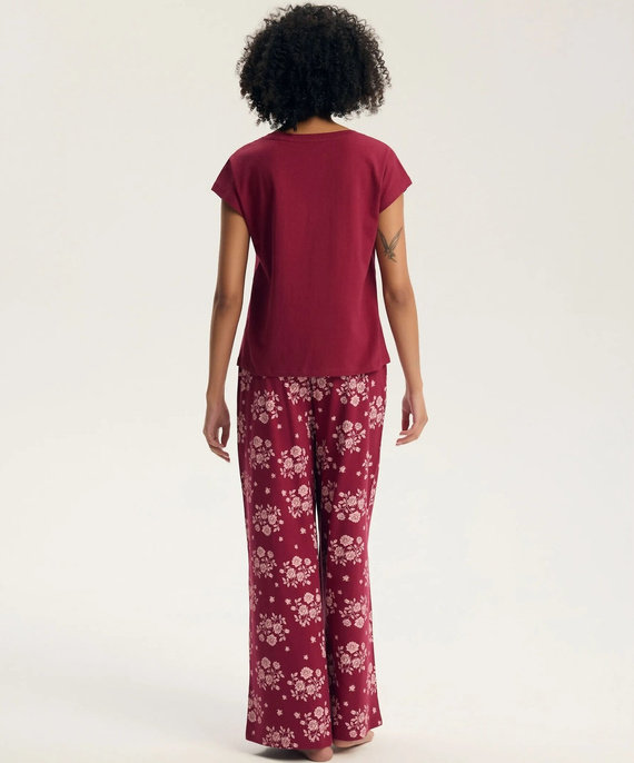 Pigiama donna Henderson Ginni 45420 100% cotone pantaloni lunghi gatti