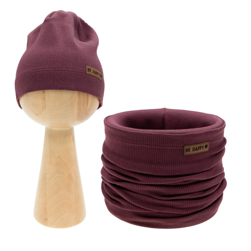 141304 Set cappello + snood Nicol - rosa