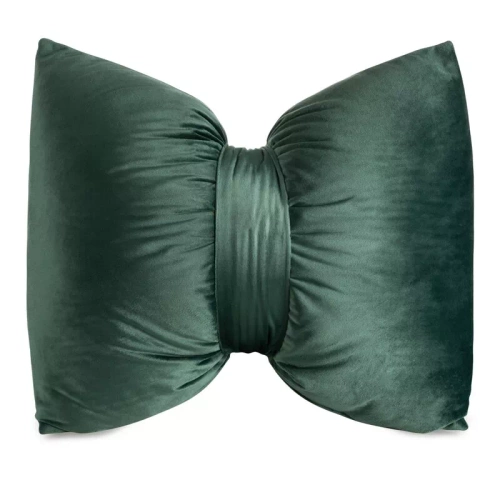 Cuscino natalizio Eurofirany verde scuro 45x55 - fiocco di velluto