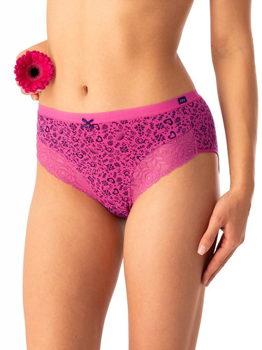 Mutandine da donna Key LPC 760 rosa blu navy - cotone, confortevoli, set di 2 pezzi