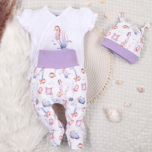 ABN-5484 Mondo sommerso Mezzi calzini in cotone biologico di Nini