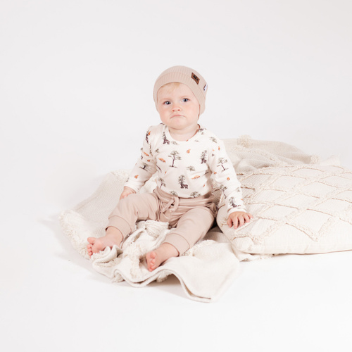 218094 Body da bambino dell'Orso Yogi Nicol - cotone, manica lunga, fantasia foresta