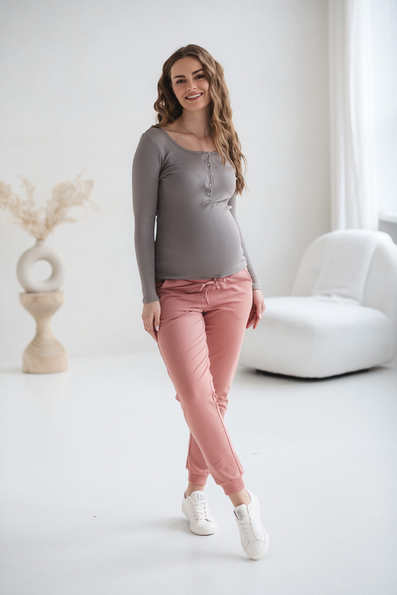 Tummy Milk&Love maglia premaman e allattamento in viscosa gray