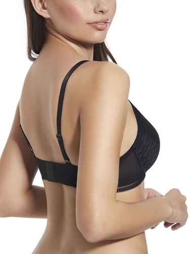 Martina Bralette nera imbottita con ferretto e coppe Selene