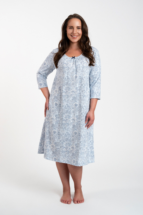 Camicia da notte Antonia Moda italiana - stampa blu