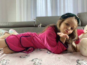 374 / 375 Accappatoio Desiree Baby - lampone