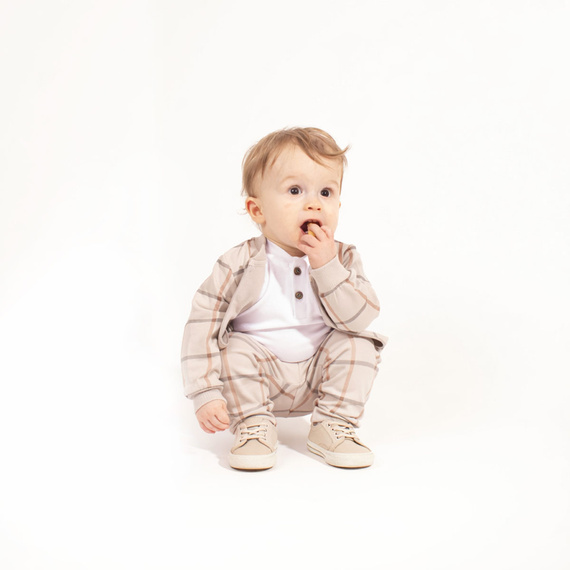 221277 Kiku Nicol bomberina bambini a quadri con zip